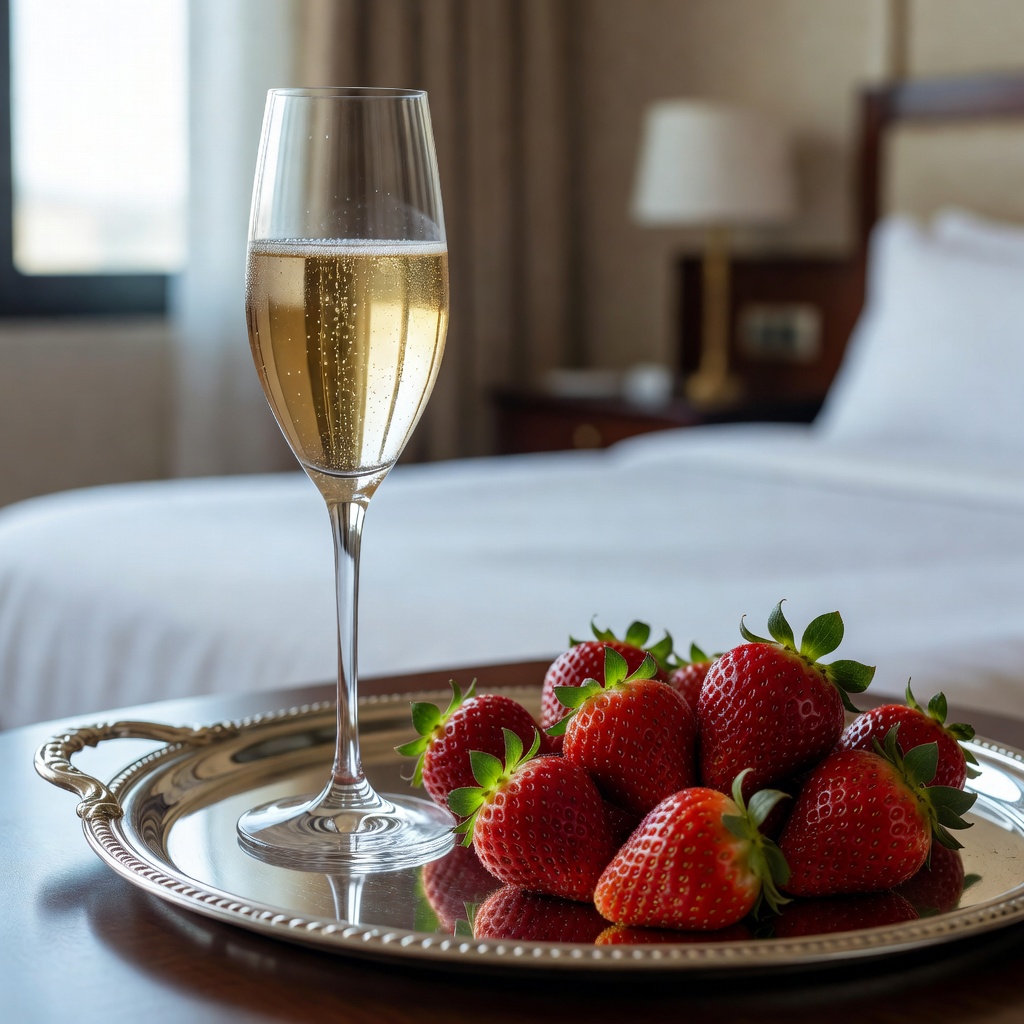 Cava and Strawberries 